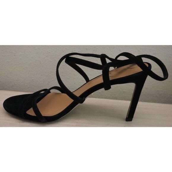 Sam Edelman Women's Sz 8M Black Suede Delanie Strappy Heeled Sandal - Picture 6 of 9